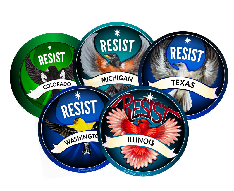 State Bird Rebel Resist Sticker