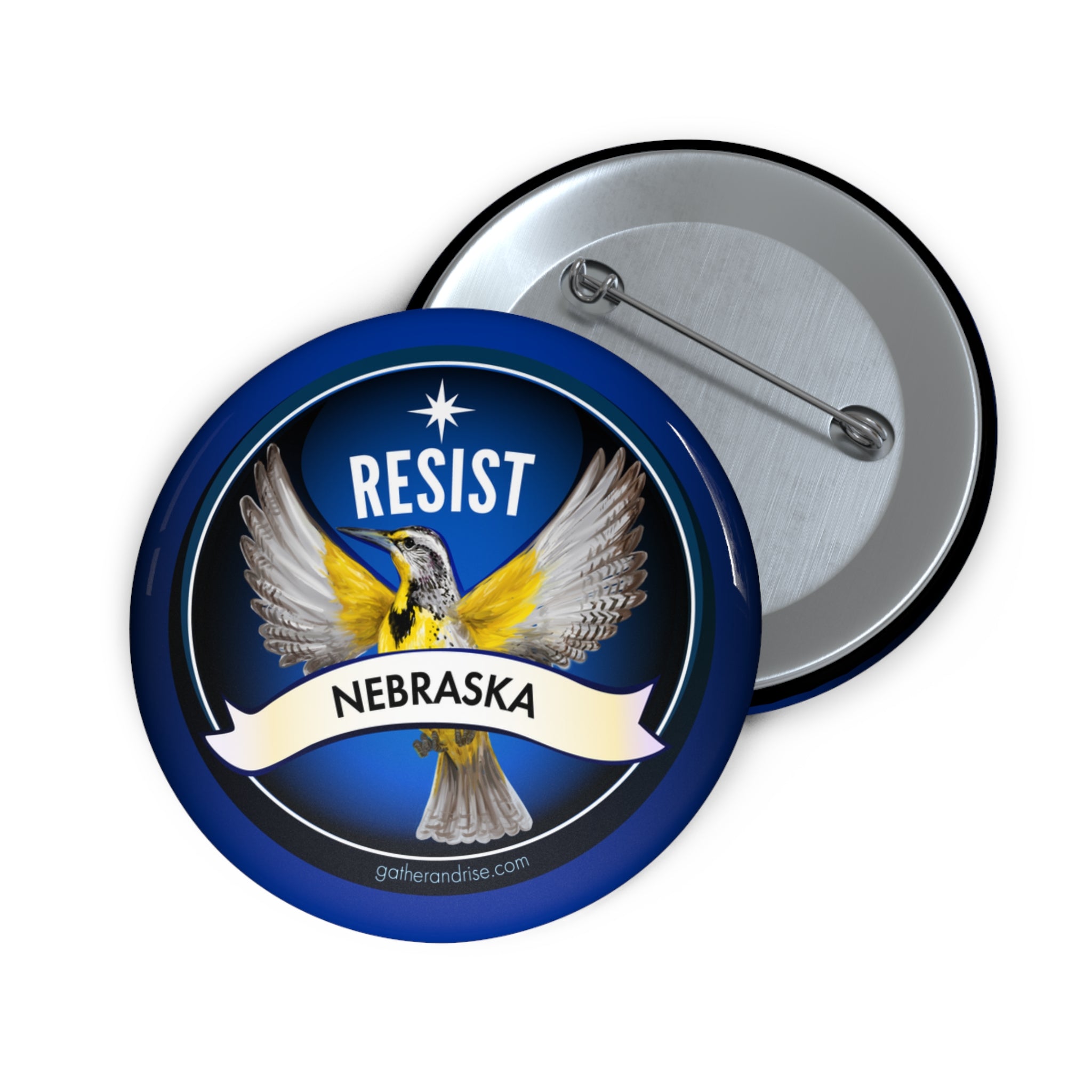 Rebel Resist Western Meadowlark State Bird Of Nebraska Pin