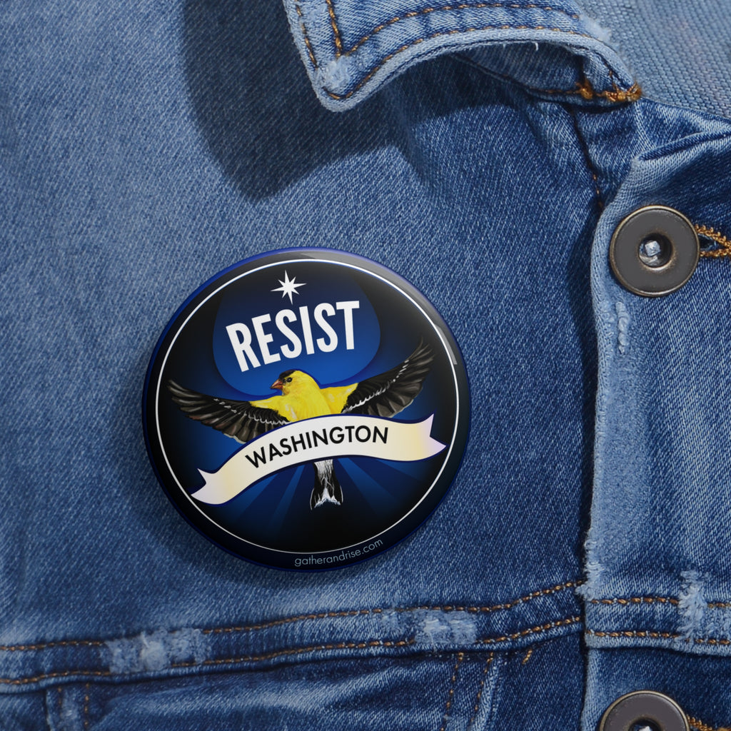 Rebel Resist State Bird Of Washington American Goldfinch Pin