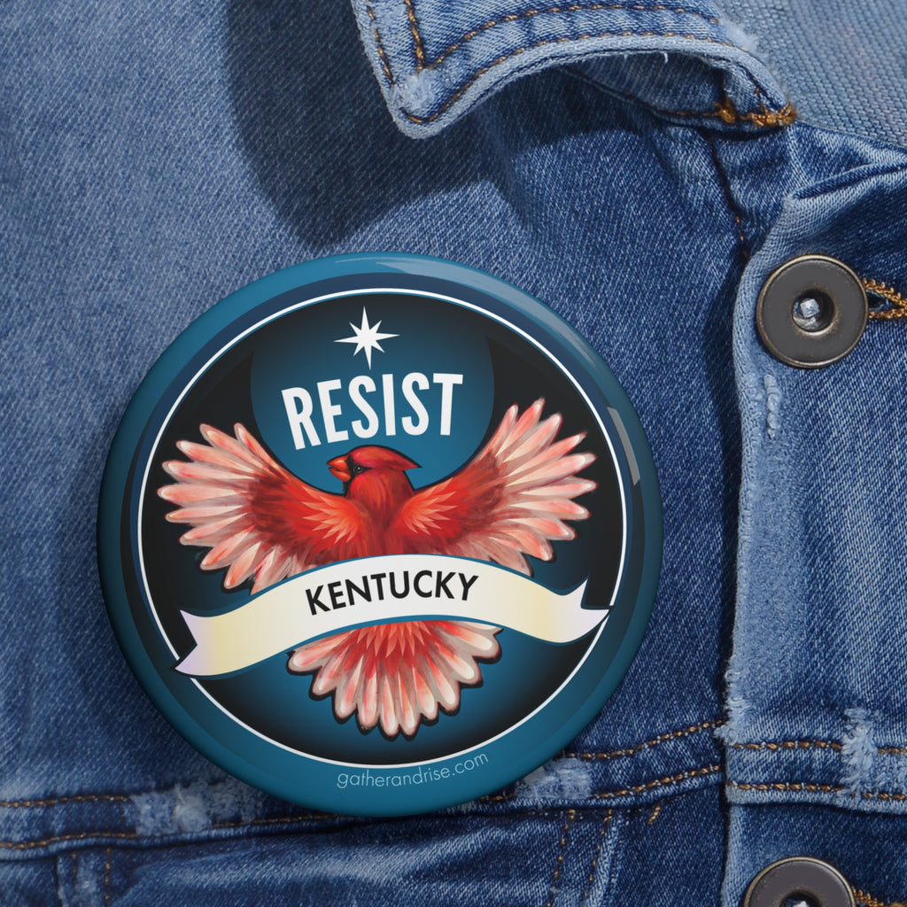 Rebel Resist Cardinal State Bird Of Kentucky Pin