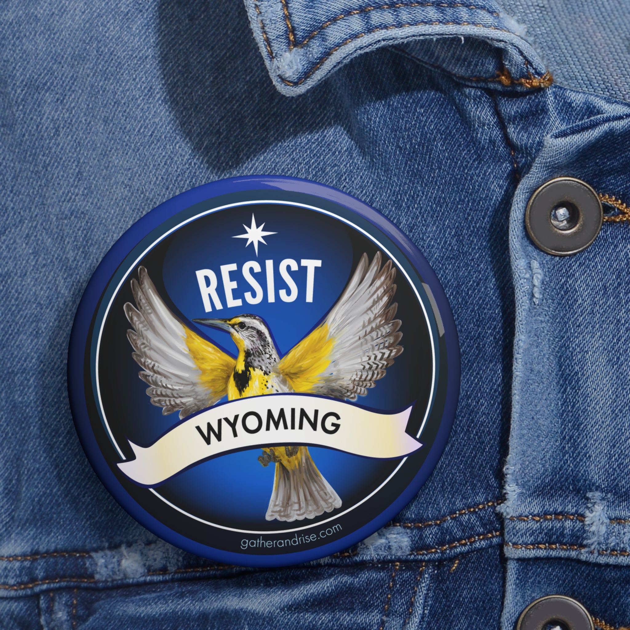 Rebel Resist Western Meadowlark State Bird Of Wyoming Pin