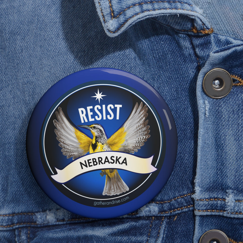 Rebel Resist Western Meadowlark State Bird Of Nebraska Pin