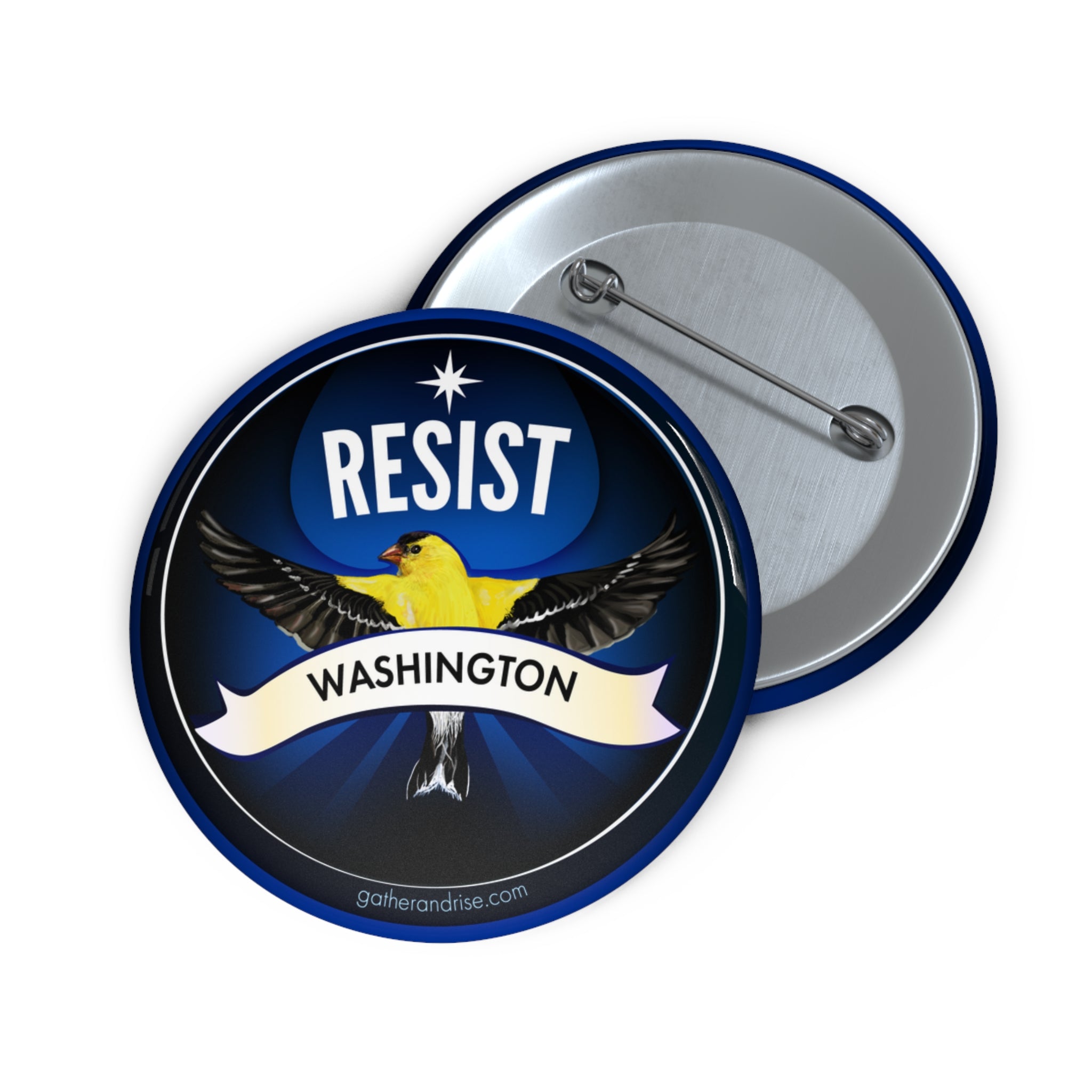 Rebel Resist State Bird Of Washington American Goldfinch Pin