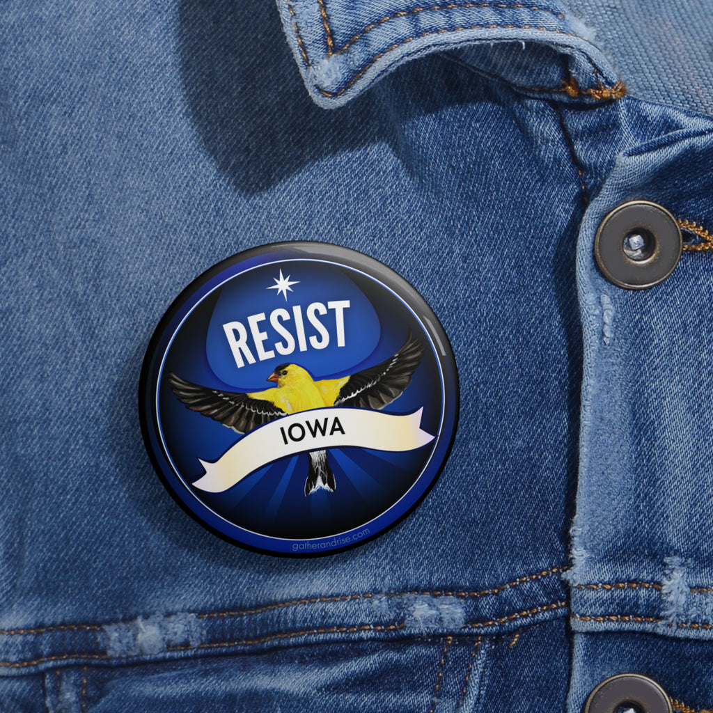 Rebel Resist American Goldfinch State Bird Of Iowa Pin
