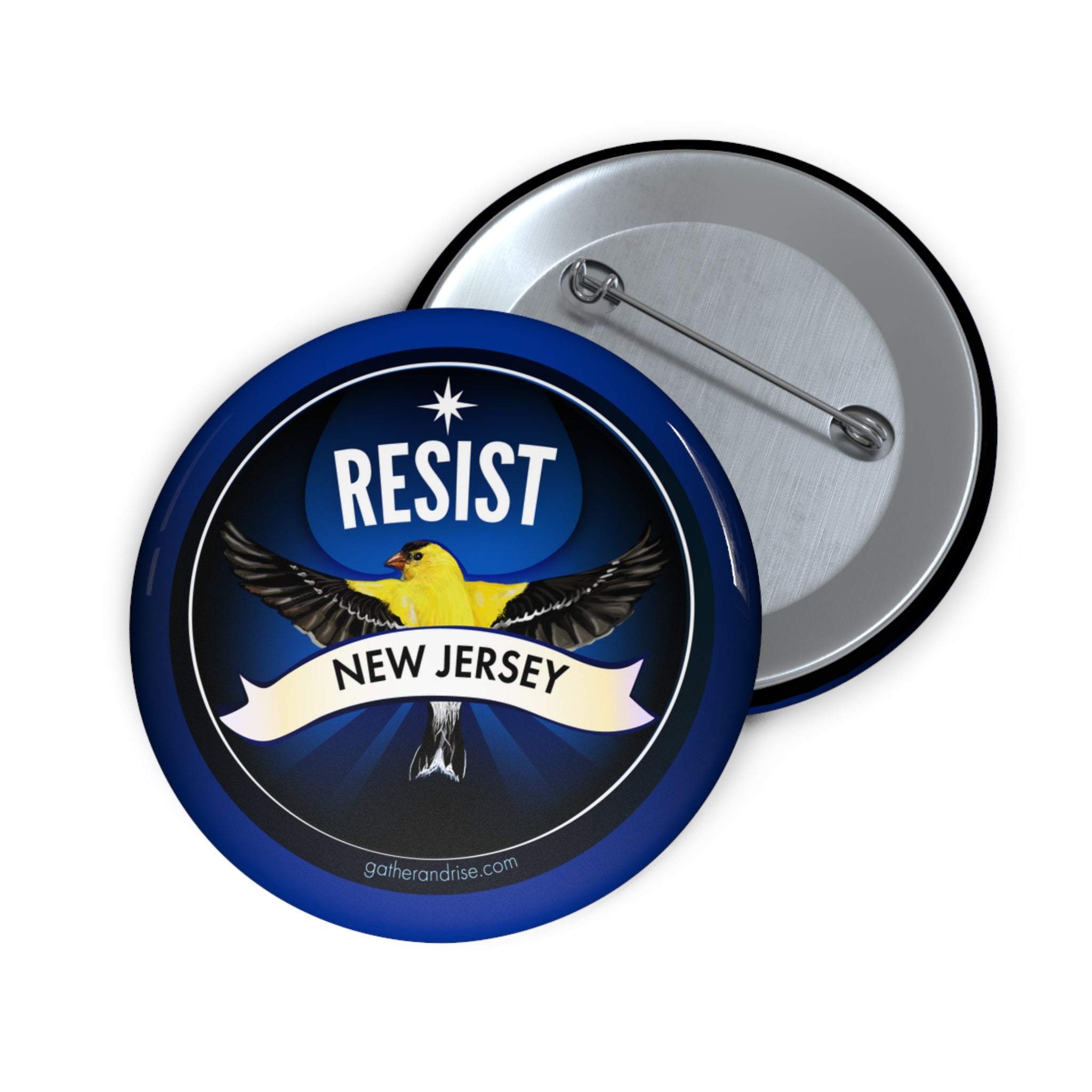 Rebel Resist American Goldfinch State Bird Of New Jersey Pin