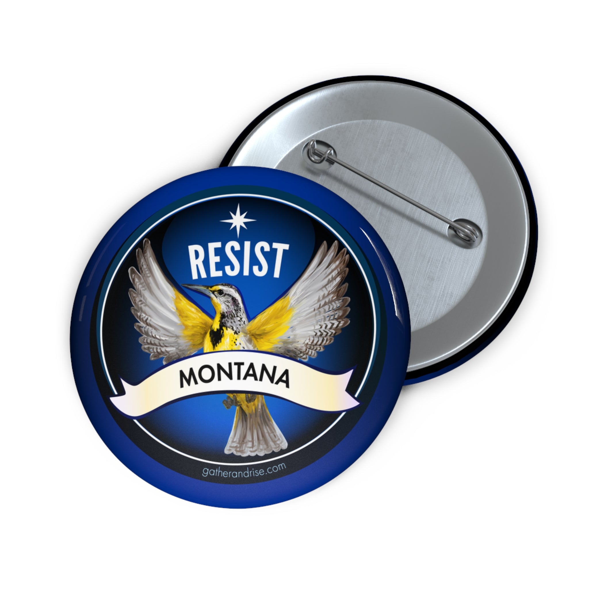 Rebel Resist Western Meadowlark State Bird Of Montana Pin