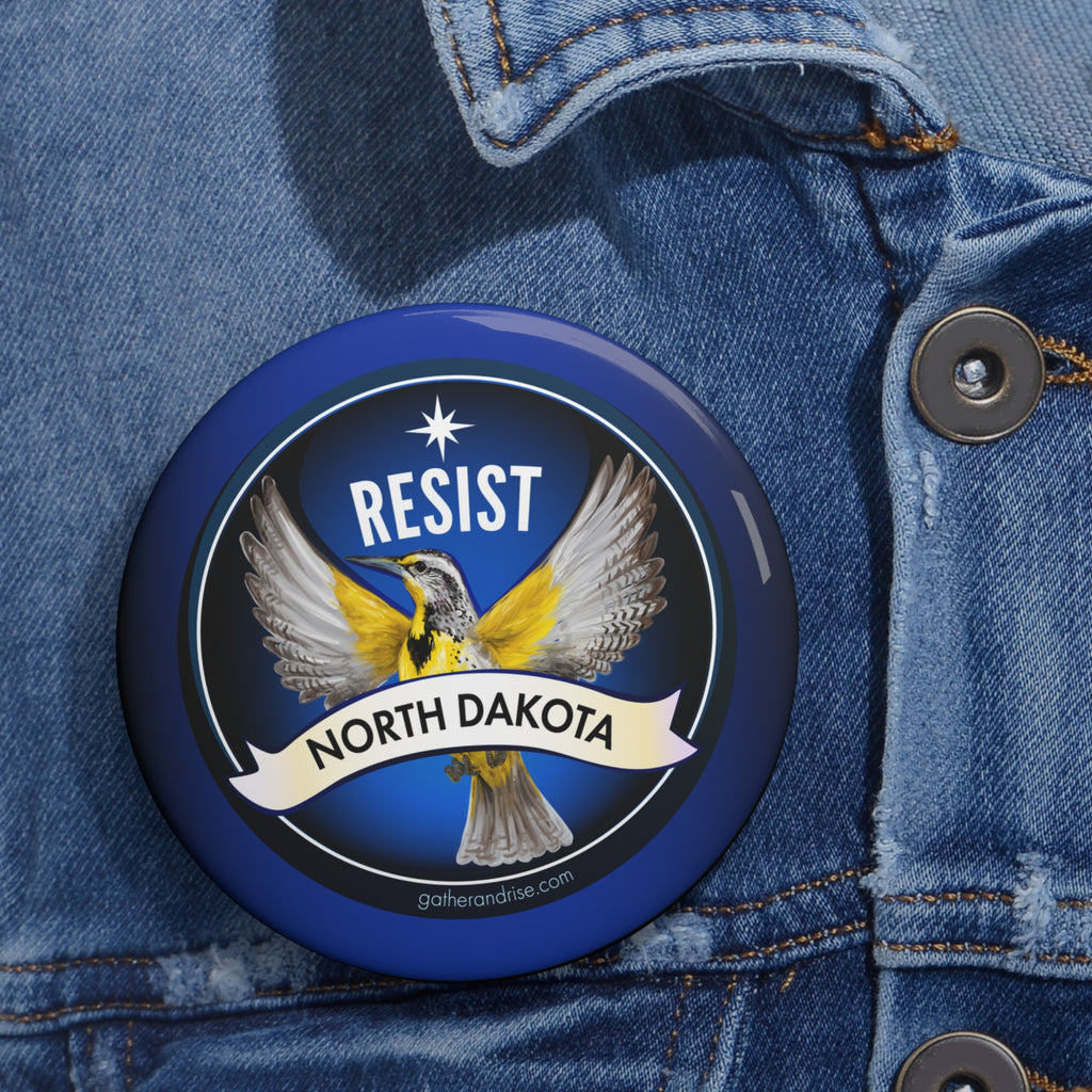 Rebel Resist Western Meadowlark State Bird Of North Dakota Pin