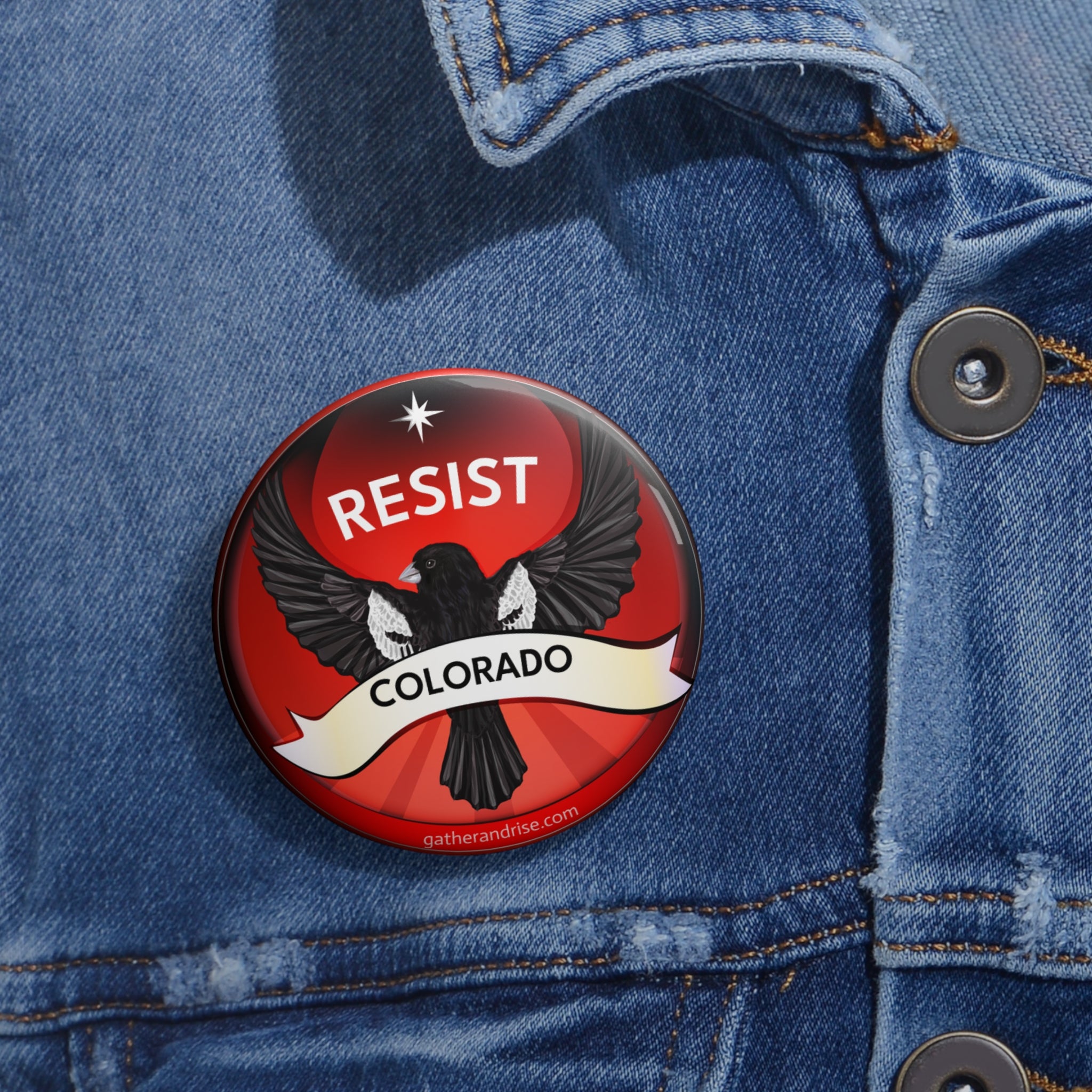 Rebel Resist Lark Bunting State Bird Of Colorado Pin