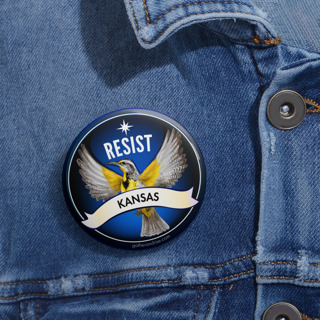 Rebel Resist Western Meadowlark State Bird Of Kansas Pin