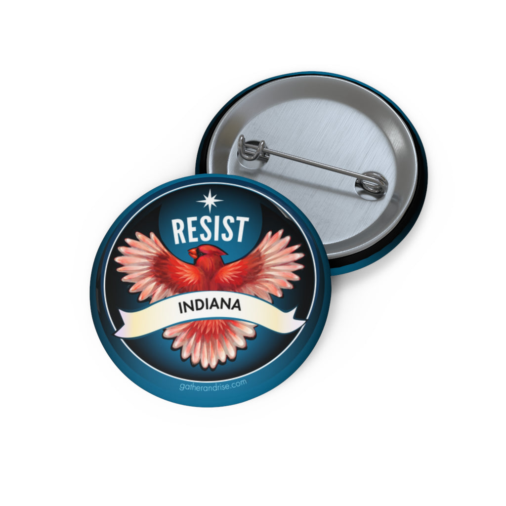 Rebel Resist Cardinal State Bird Of Indiana Pin