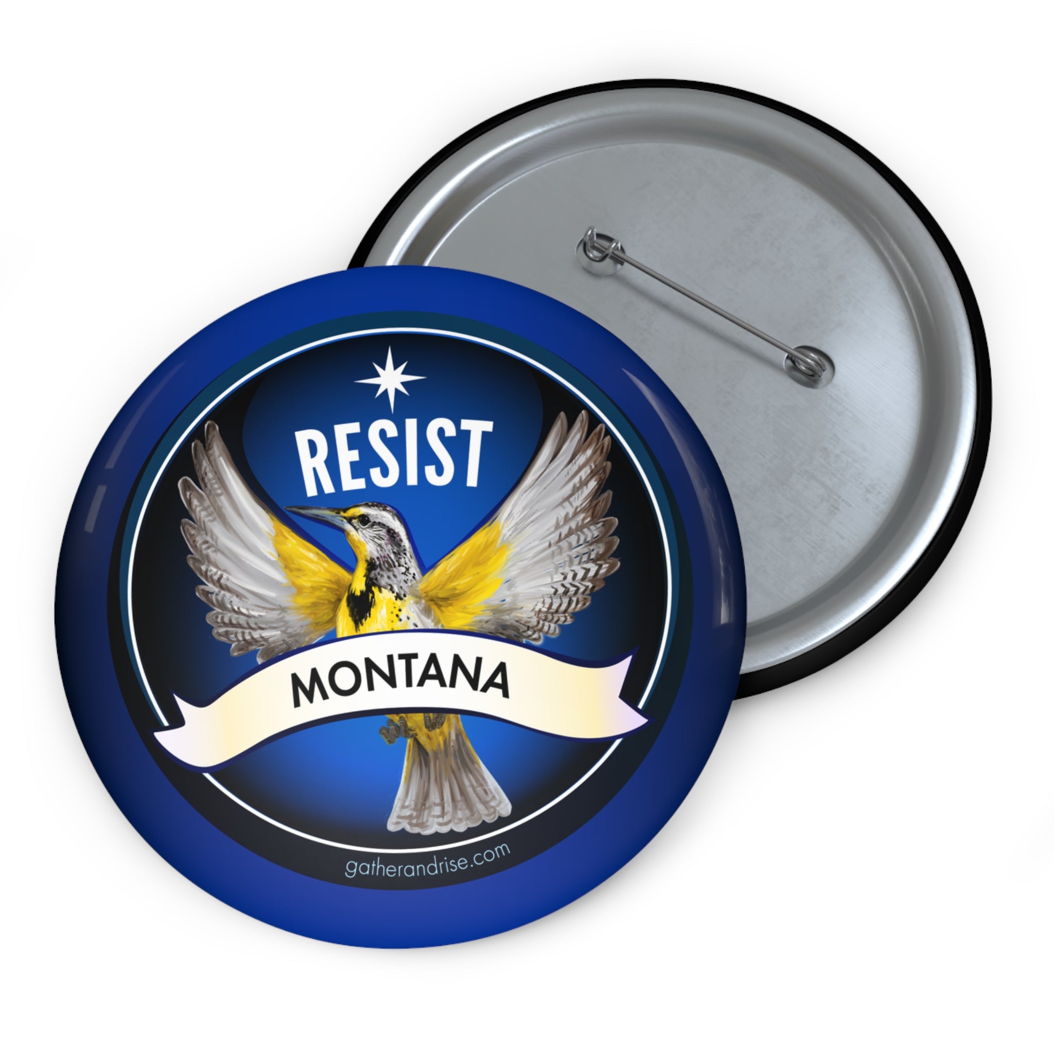 Rebel Resist Western Meadowlark State Bird Of Montana Pin