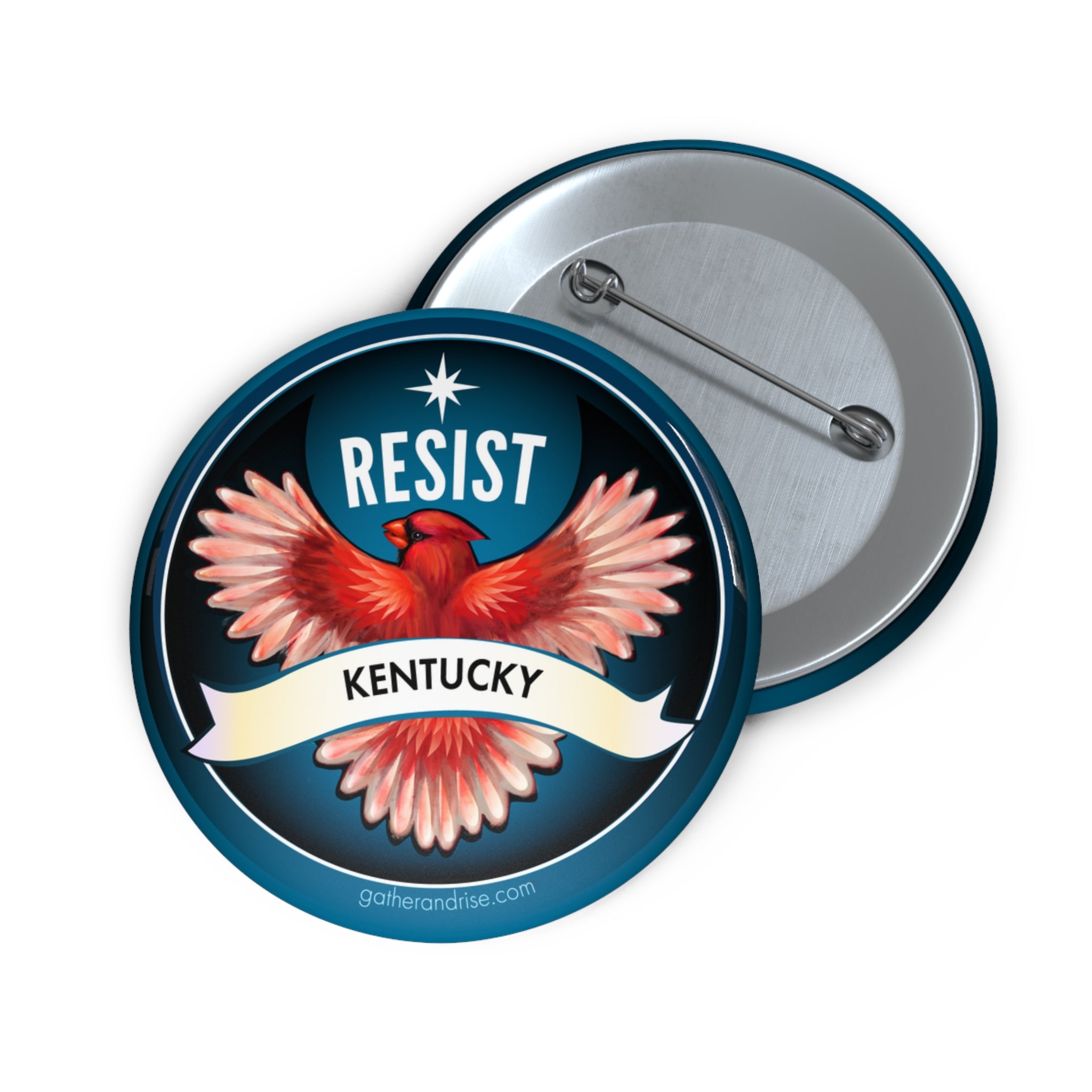 Rebel Resist Cardinal State Bird Of Kentucky Pin