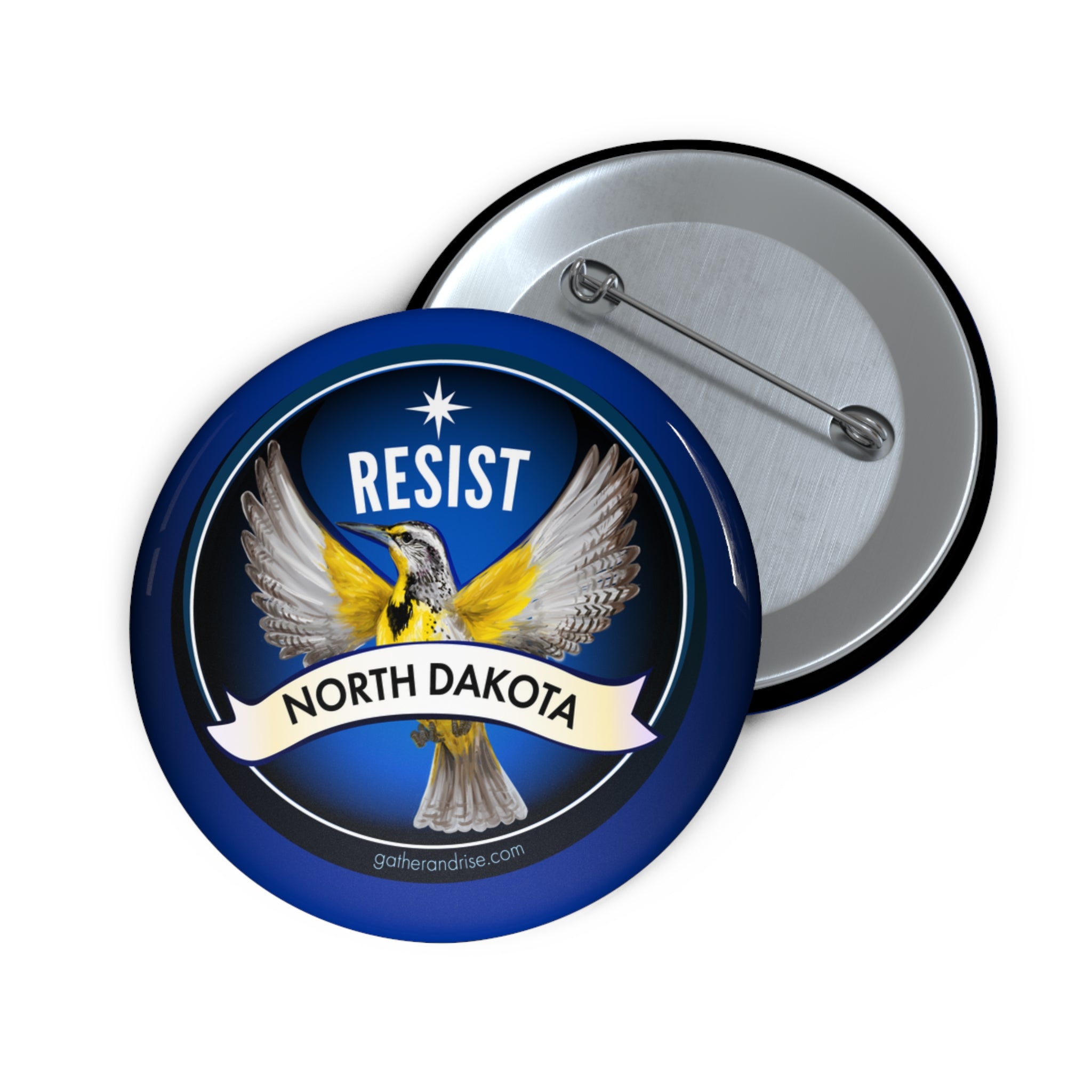 Rebel Resist Western Meadowlark State Bird Of North Dakota Pin