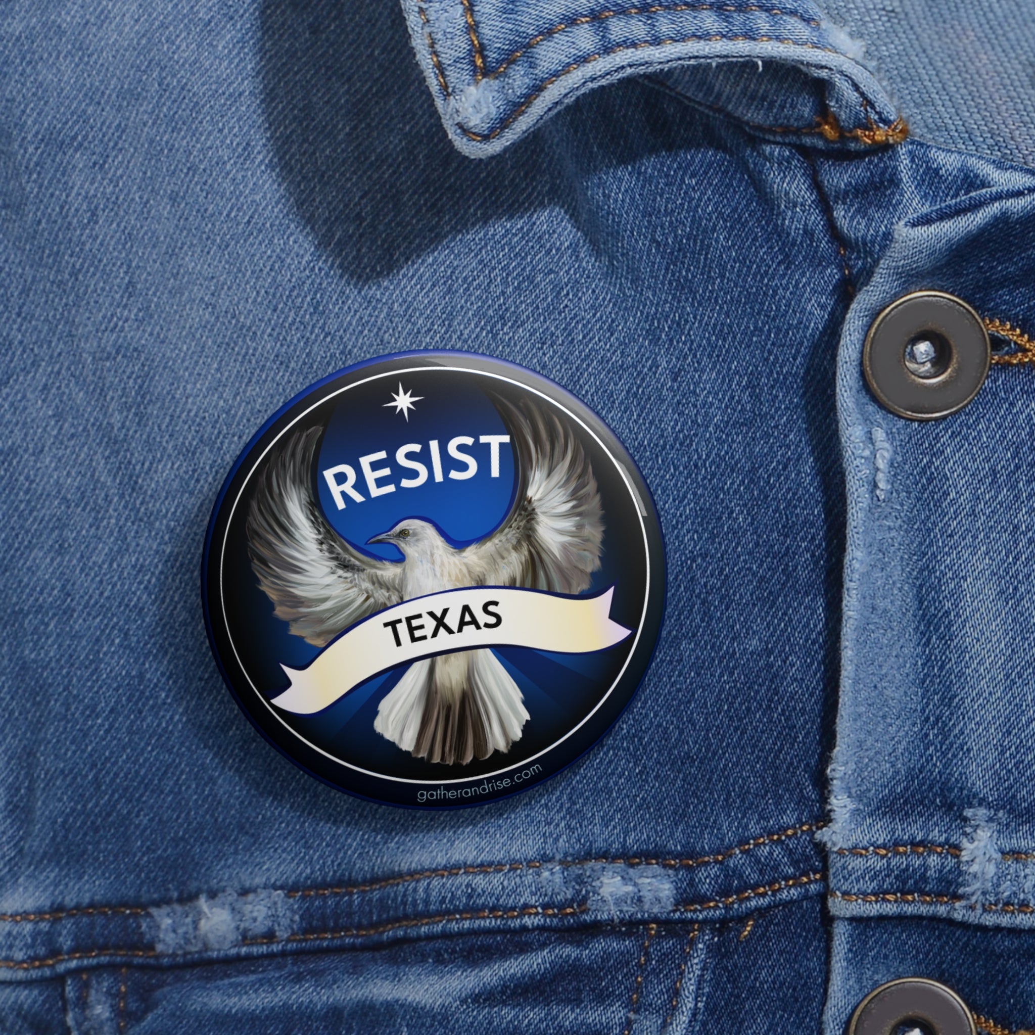 Rebel Resist Northern Mockingbird State Bird Of Texas Pin