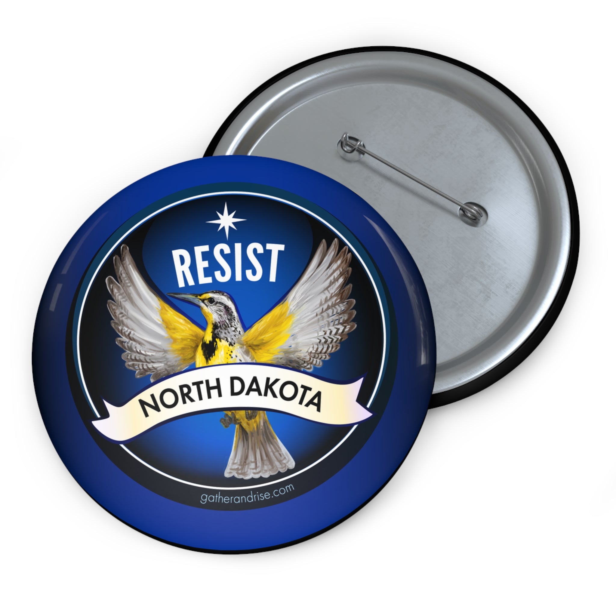 Rebel Resist Western Meadowlark State Bird Of North Dakota Pin