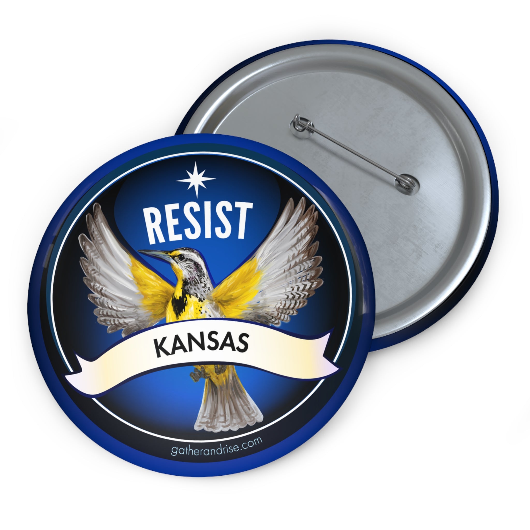 Rebel Resist Western Meadowlark State Bird Of Kansas Pin