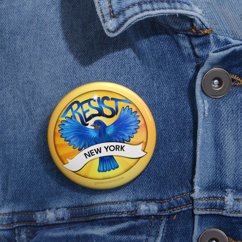 Rebel Resist Bluebird State Bird Of New York Pin