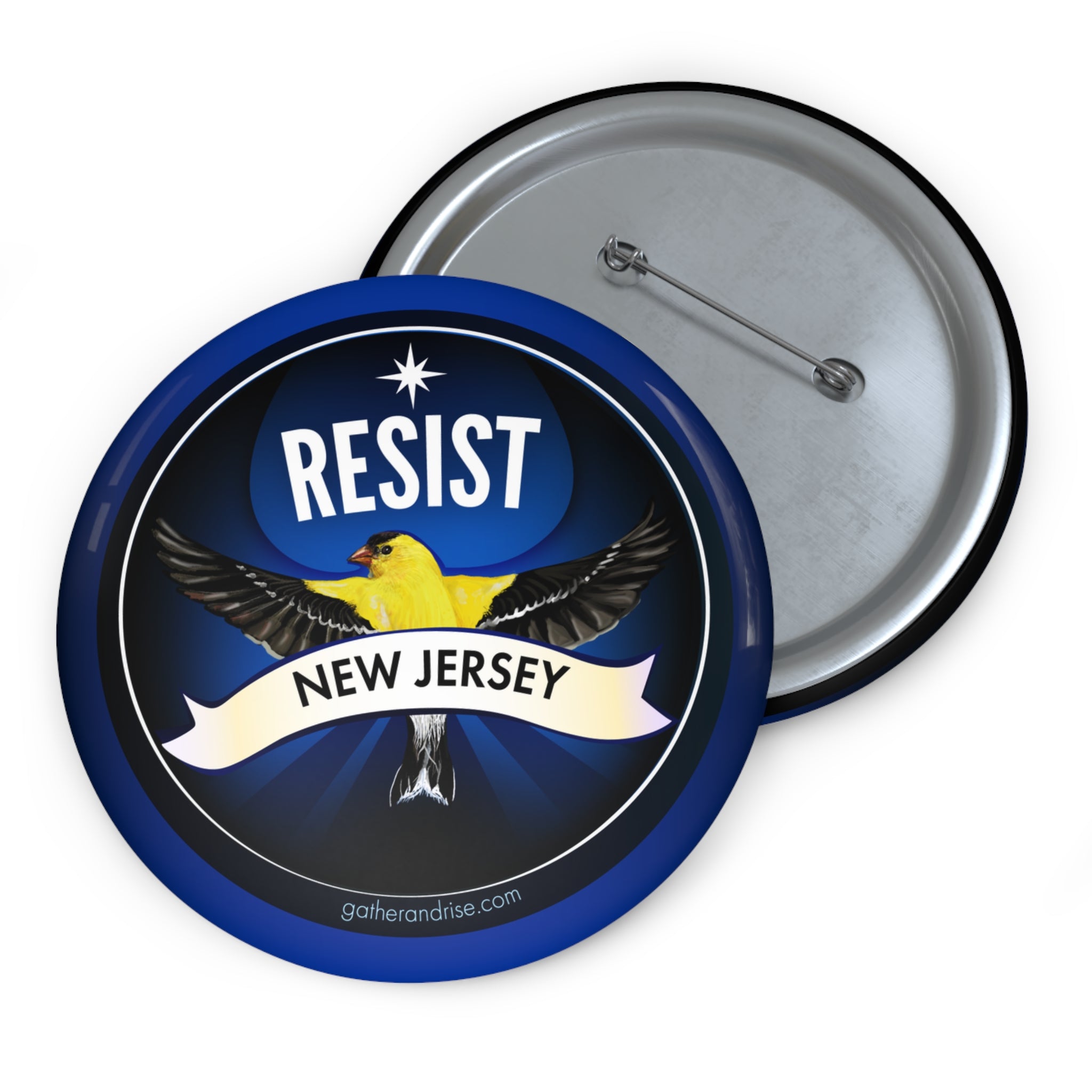 Rebel Resist American Goldfinch State Bird Of New Jersey Pin