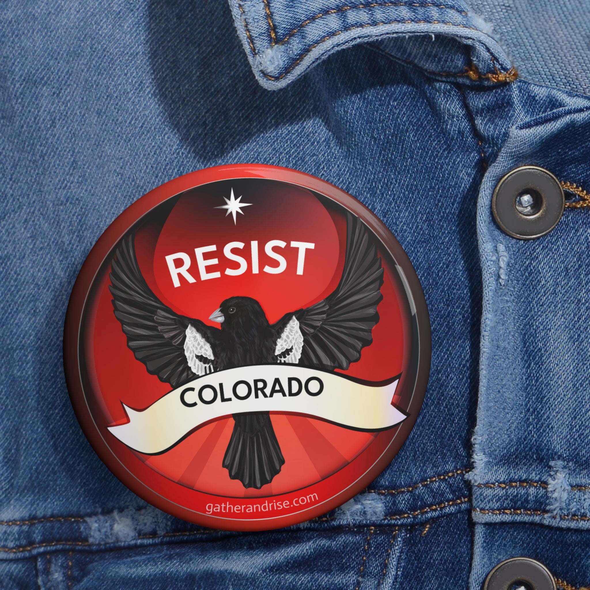 Rebel Resist Lark Bunting State Bird Of Colorado Pin
