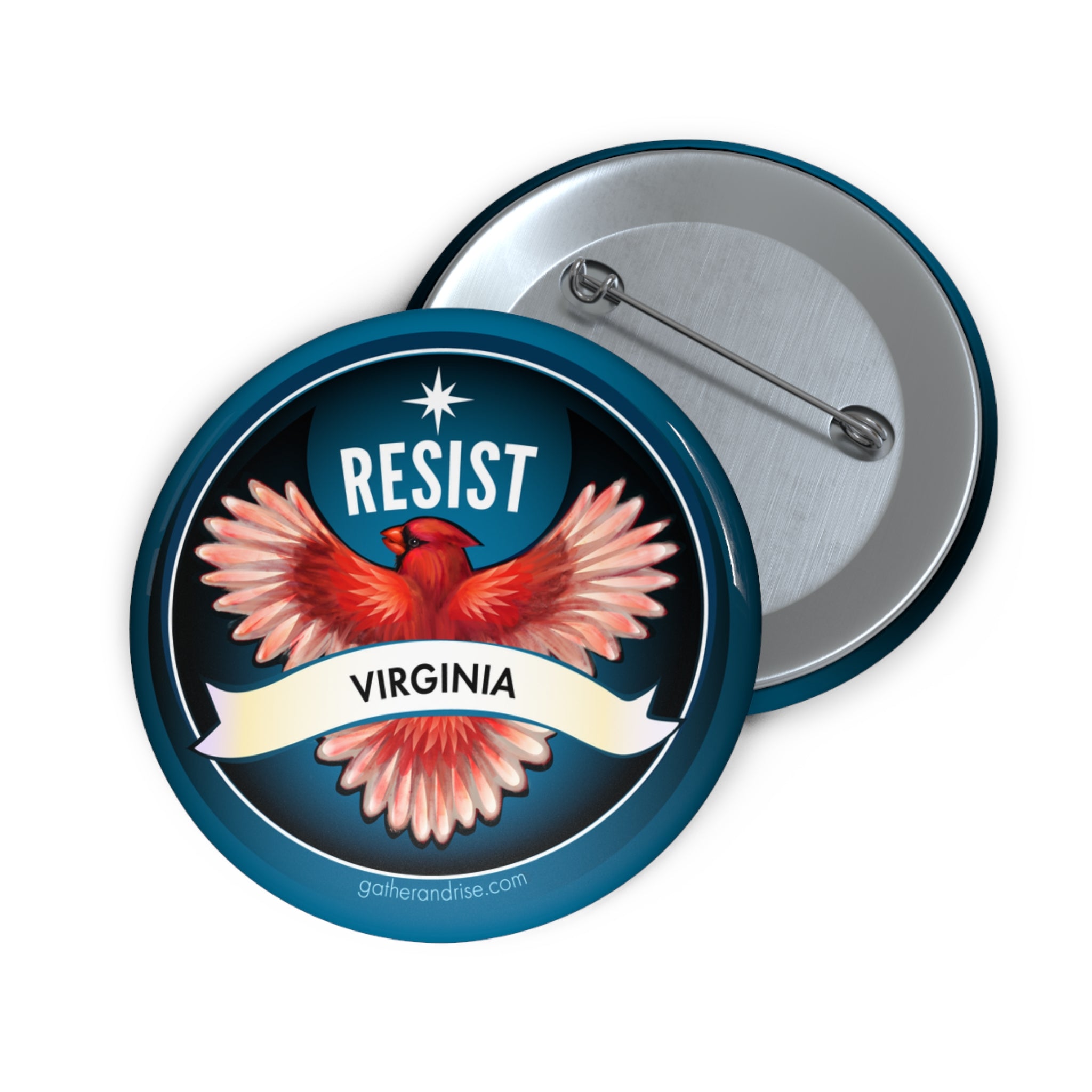 Rebel Resist Cardinal State Bird Of Virginia Pin