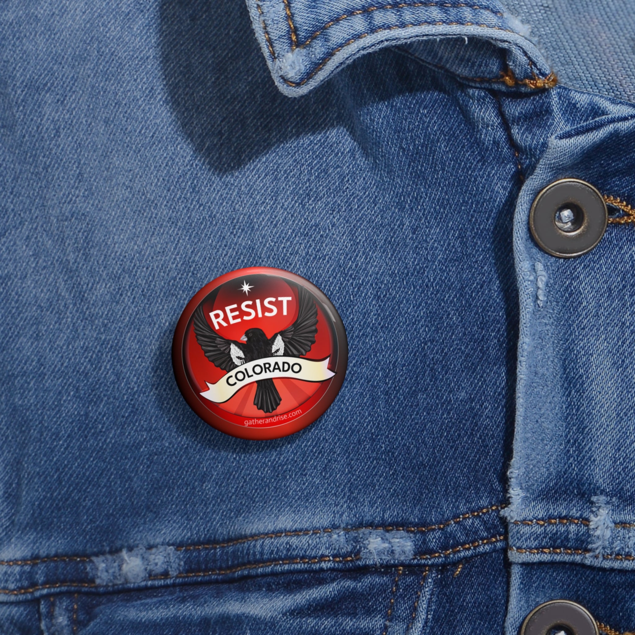 Rebel Resist Lark Bunting State Bird Of Colorado Pin