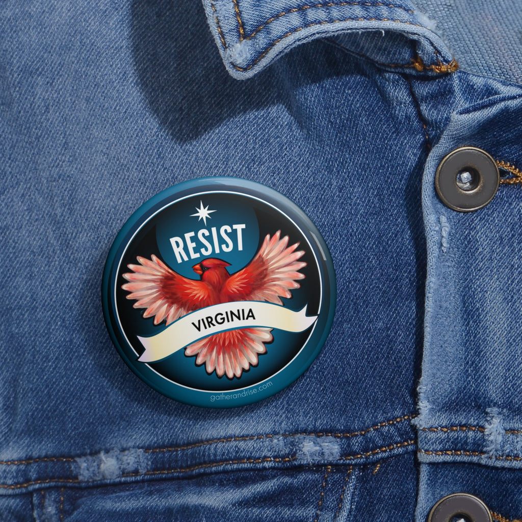 Rebel Resist Cardinal State Bird Of Virginia Pin