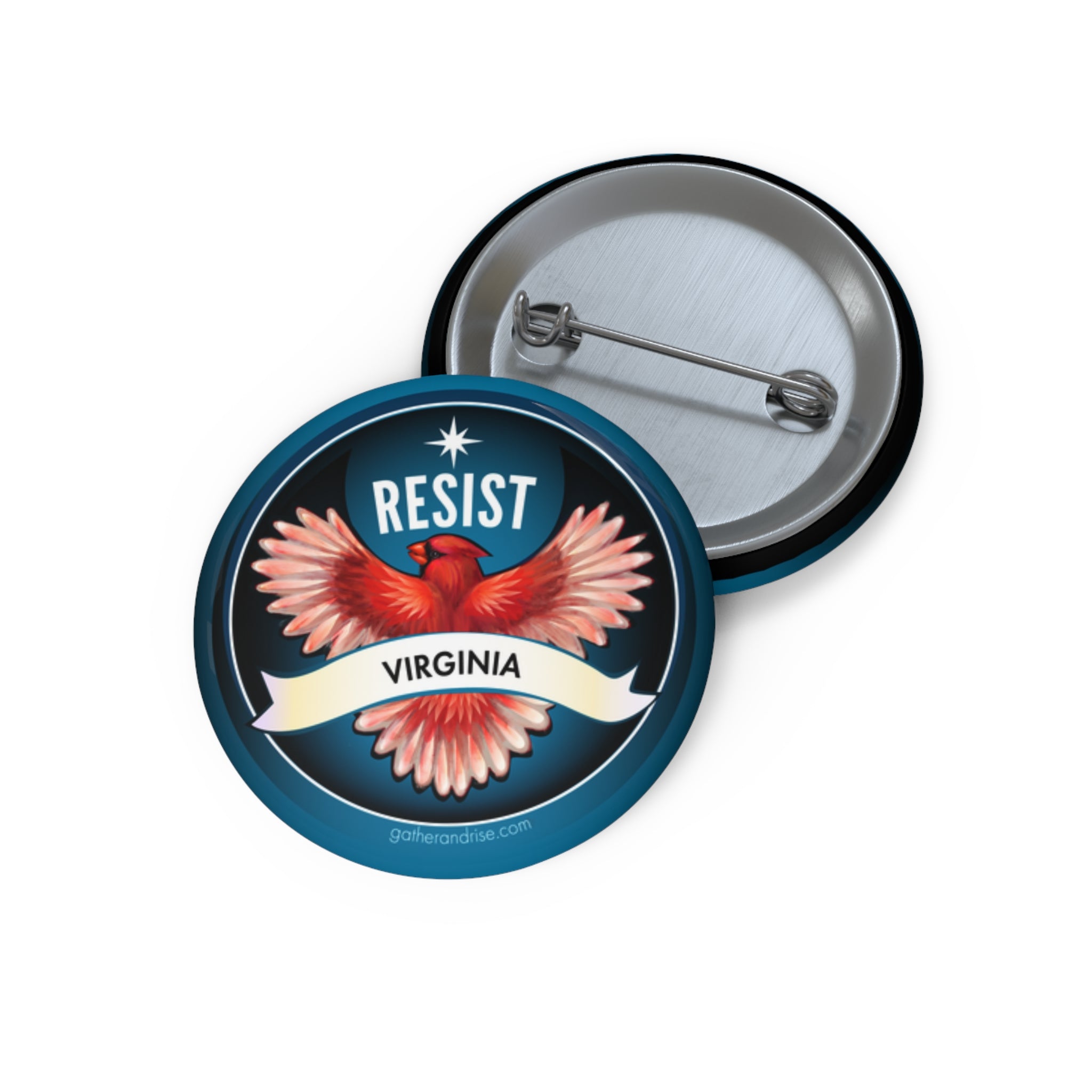 Rebel Resist Cardinal State Bird Of Virginia Pin