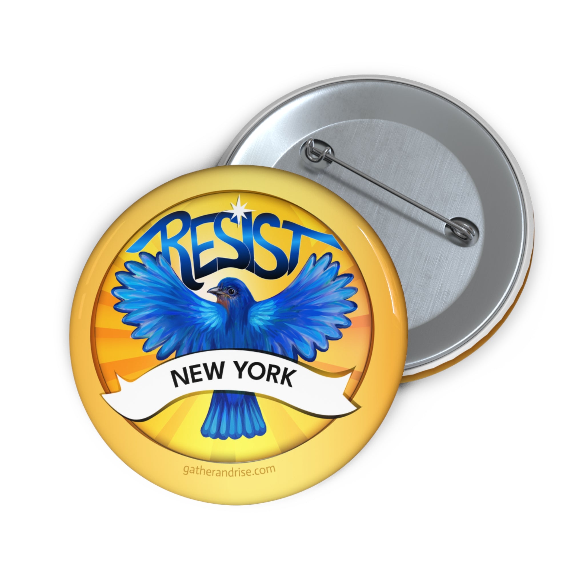 Rebel Resist Bluebird State Bird Of New York Pin
