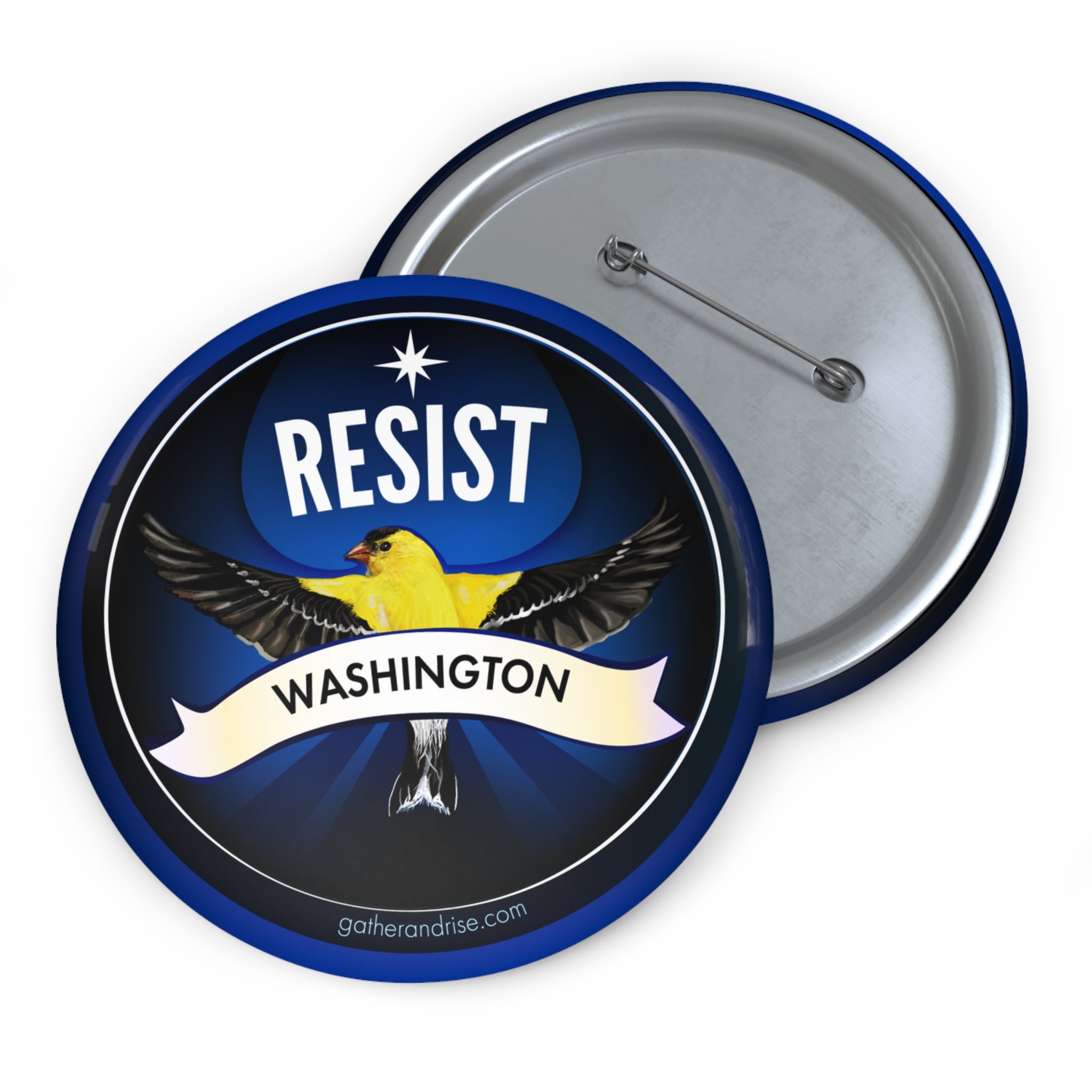 Rebel Resist State Bird Of Washington American Goldfinch Pin