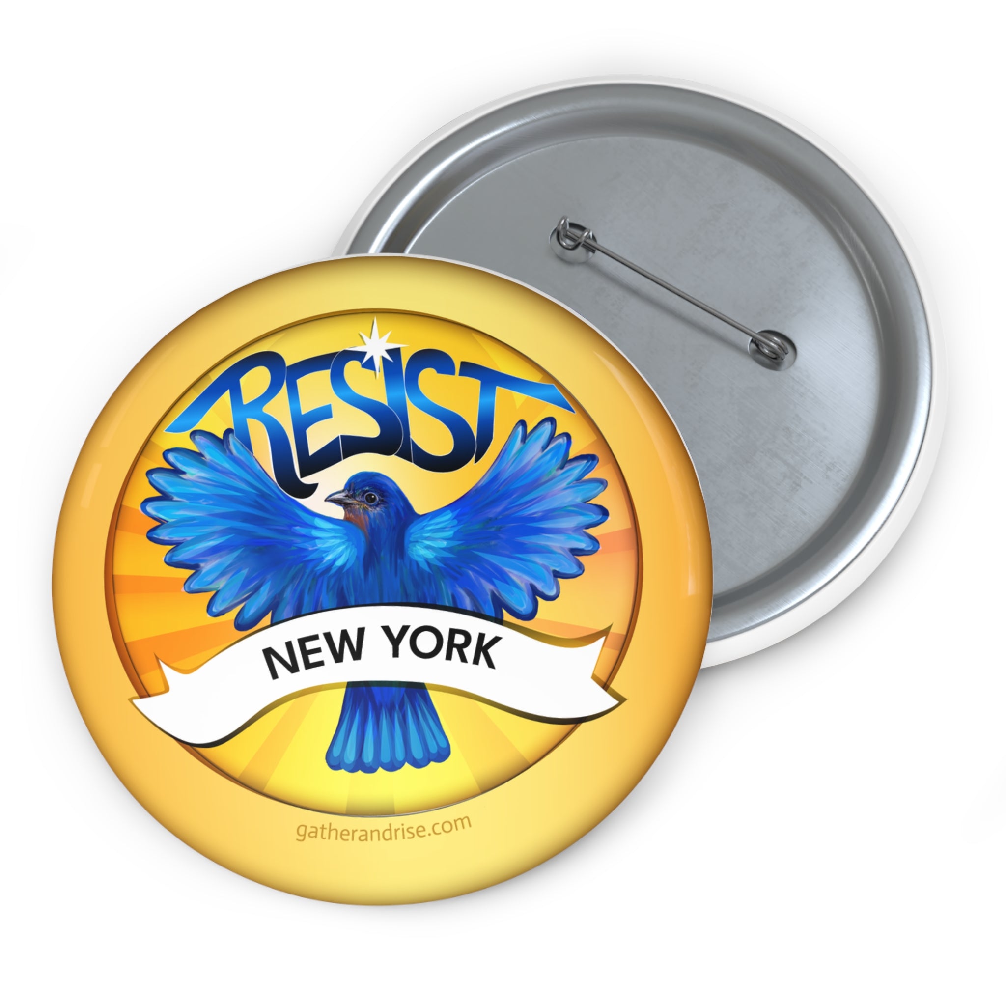 Rebel Resist Bluebird State Bird Of New York Pin