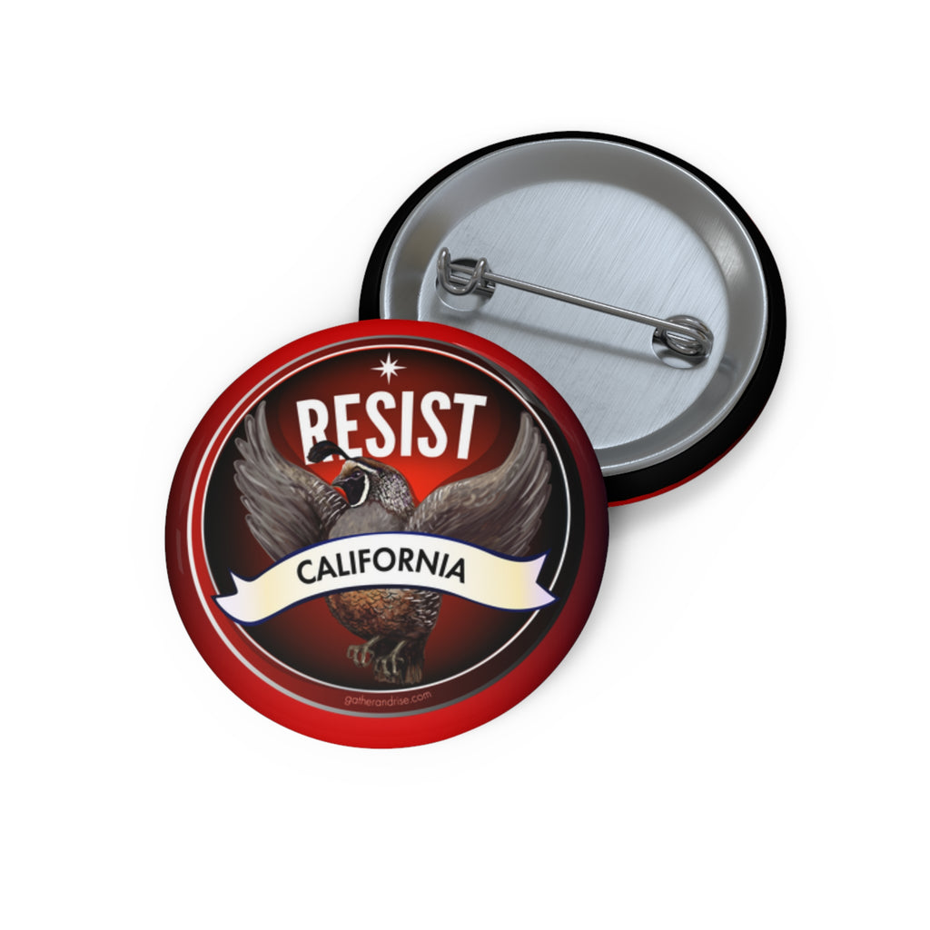 Rebel Resist Quail State Bird Of California Pin