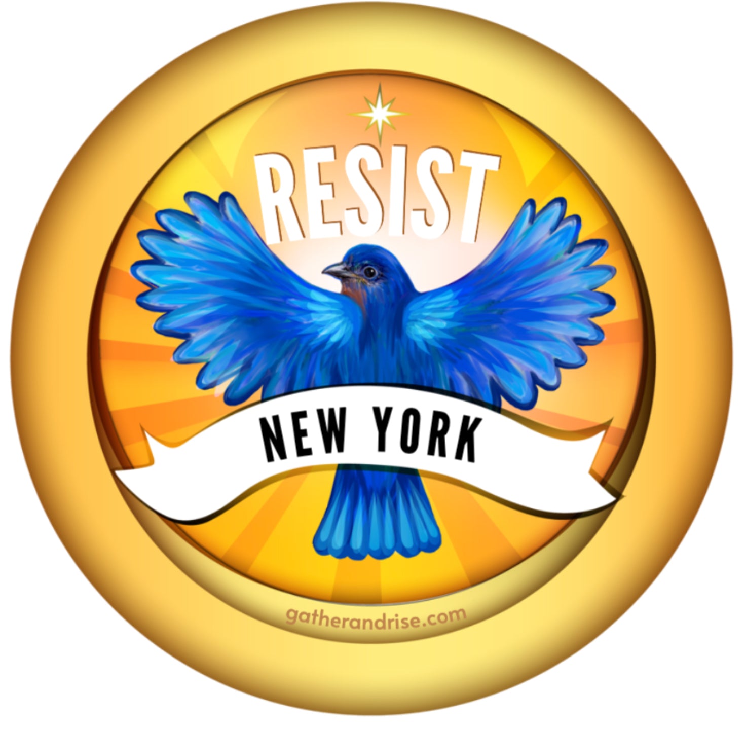 Rebel Bird New York Bluebird Sticker
