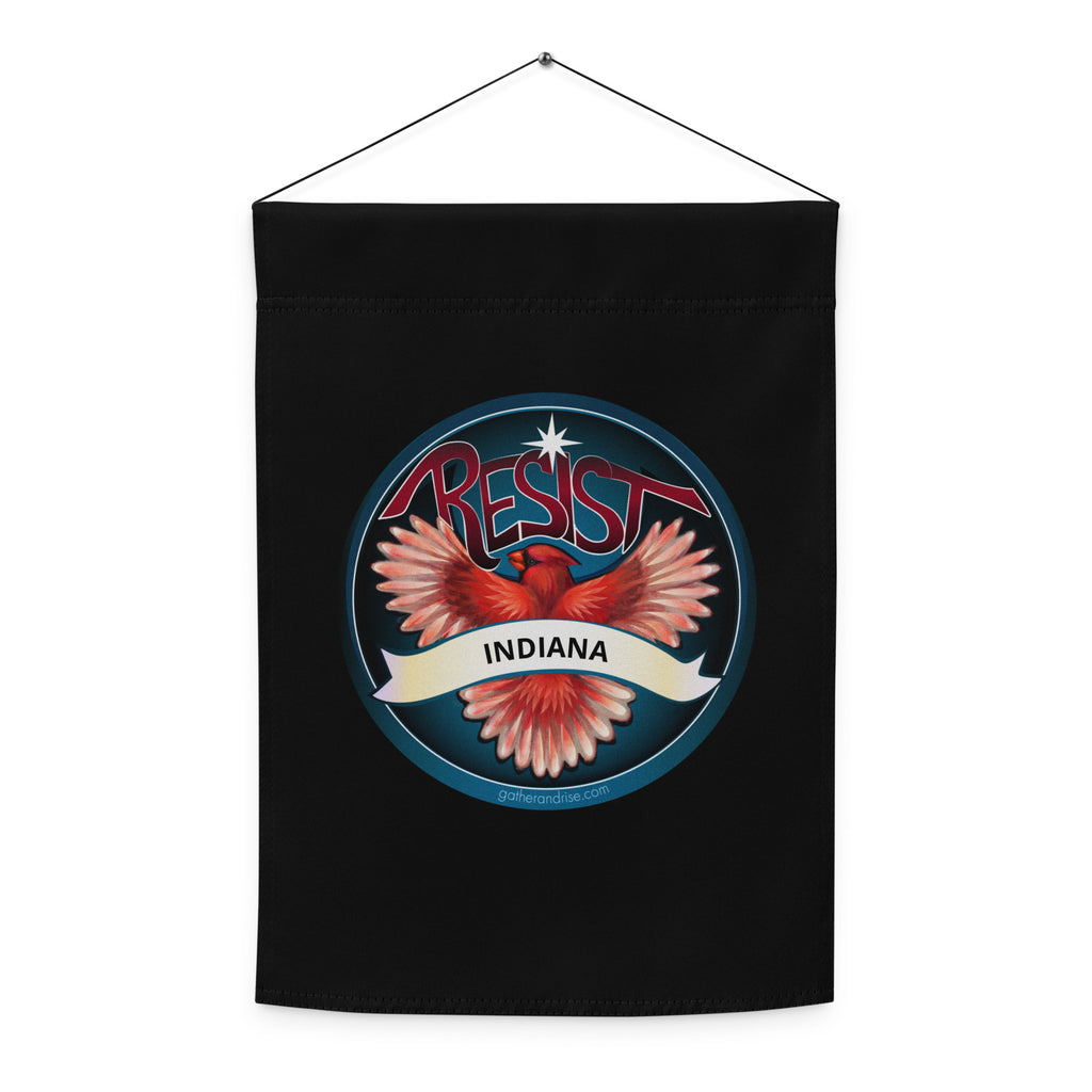 Indiana Rebel Cardinal State Bird Flag