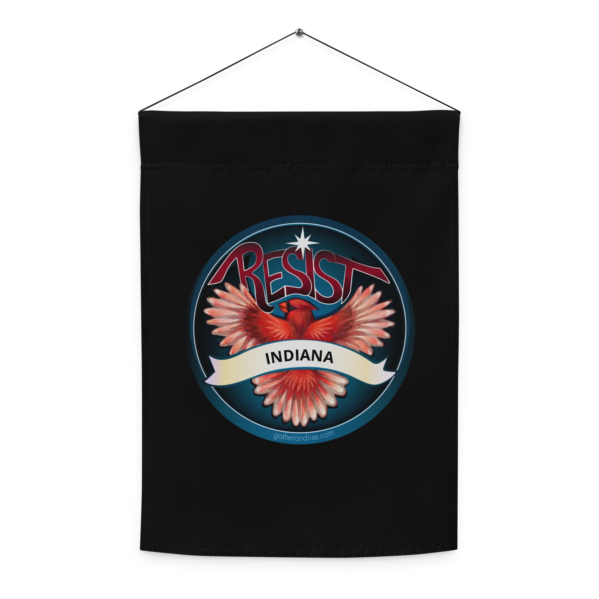 Indiana Rebel Cardinal State Bird Flag