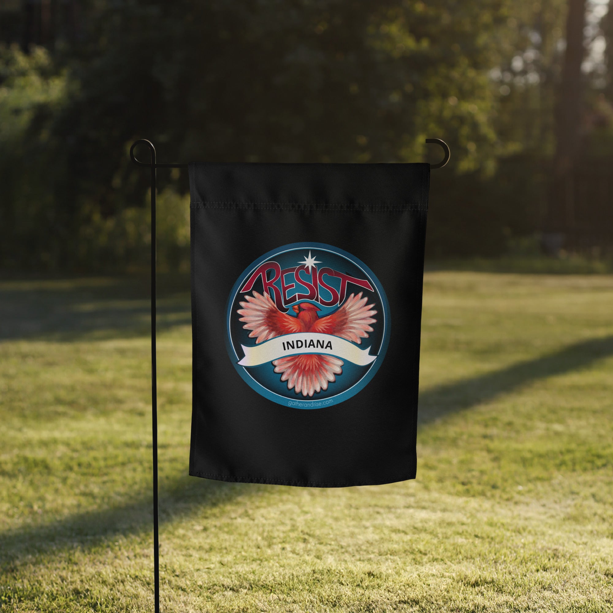 Indiana Rebel Cardinal State Bird Flag