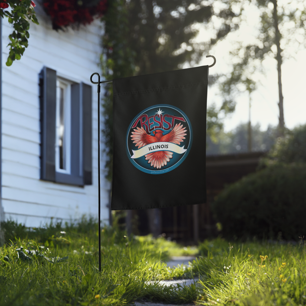 Illinois Rebel Bird Garden Flag