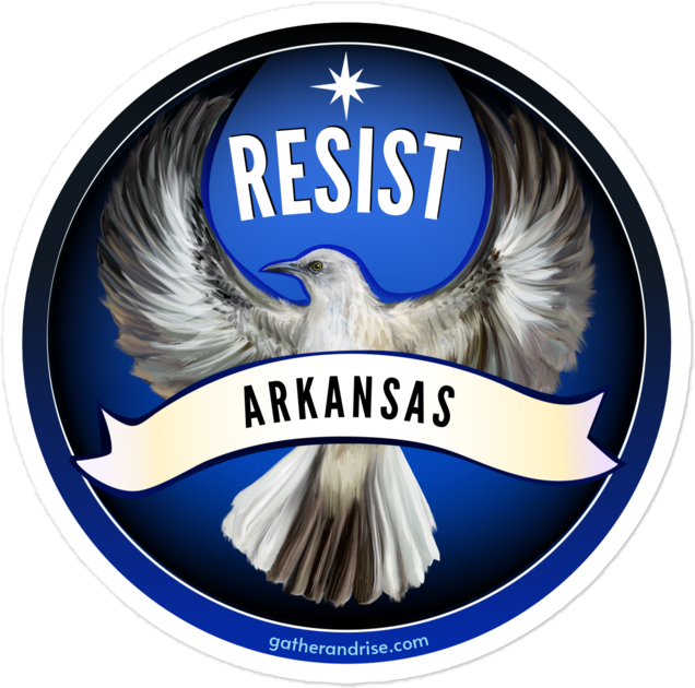 Resist Rebel State Bird Of Arkansas Northern Mockingbird Sticker