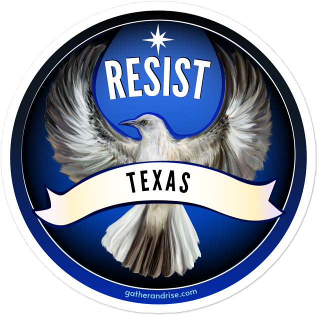 Resist Rebel State Bird Of Texas Northern Mockingbird Sticker