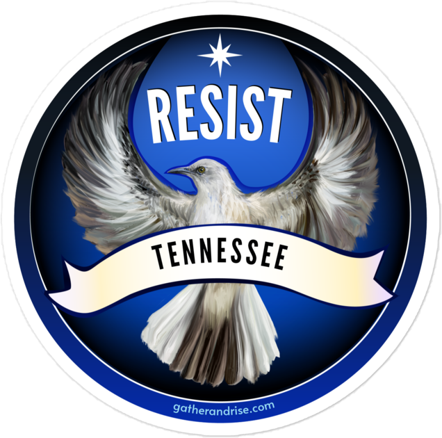 Resist Rebel State Bird Of Tennessee Northern Mockingbird Sticker