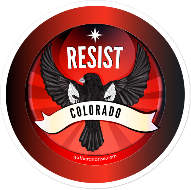 Rebel Resist Colorado Lark Bunting State Bird Sticker